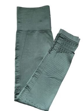 GYMSHARK HUNTER GREEN ENERGY SEAMLESS LEGGINGS-LIKE NEW